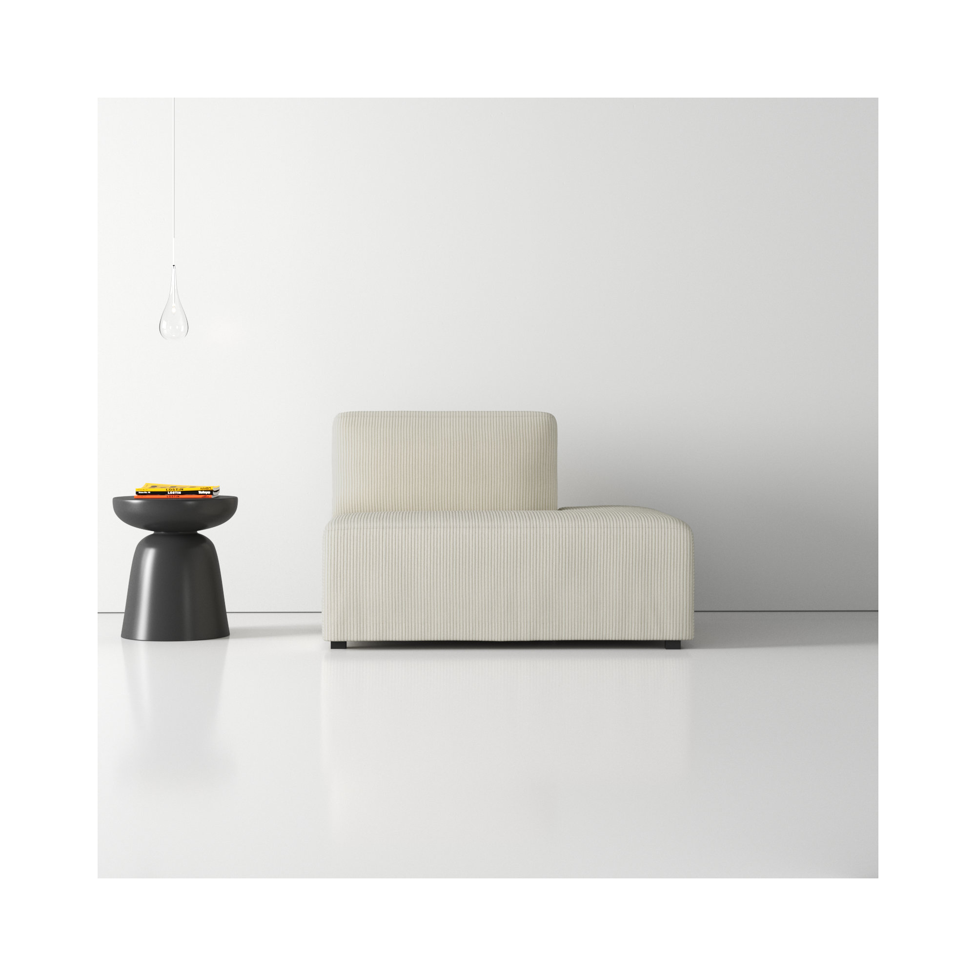 Winnie Upholstered Chaise Lounge, Right Arm Chaise