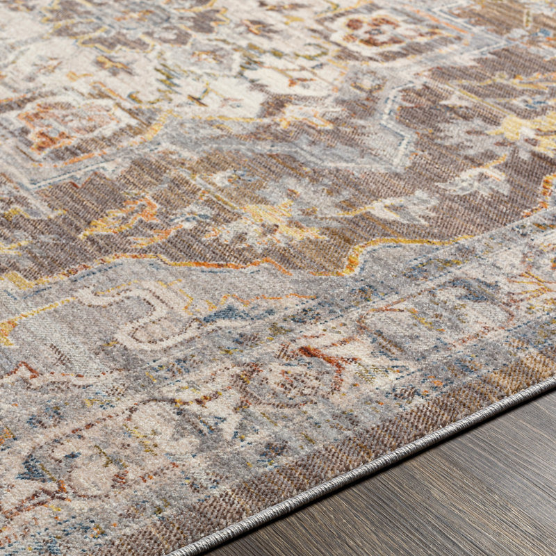 Tapis oriental tissé à la machine Aderholt, Rectangle 8 pi 10 po x 13 pi