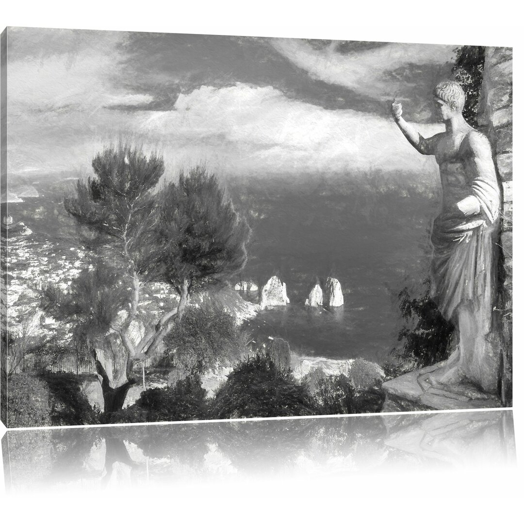 Leinwandbild "Insel Capri in Italien", Grafikdruck