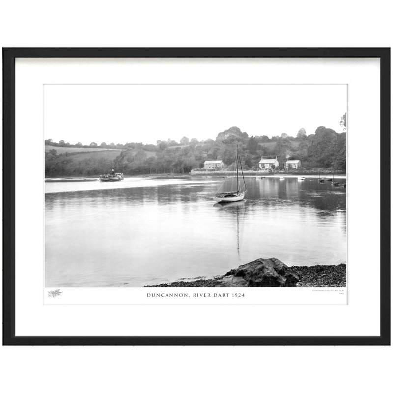 Duncannon, River Dart 1924 - Single Picture Frame Print, 28cm H x 36cm W x 2.3cm D