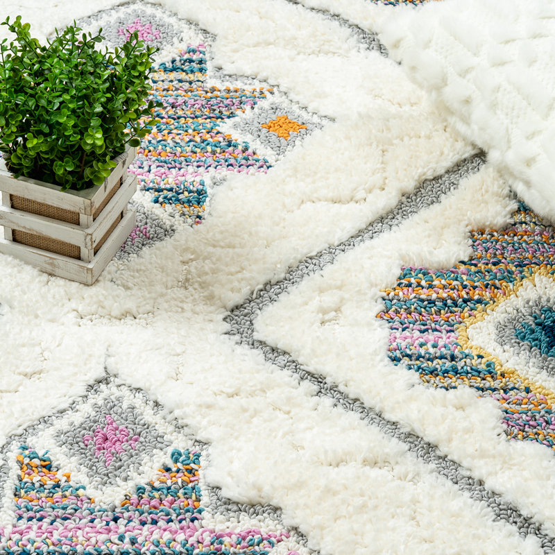 Tapis à poils longs Uppingham, Tapis de couloir 2 pi 7 po x 8 pi