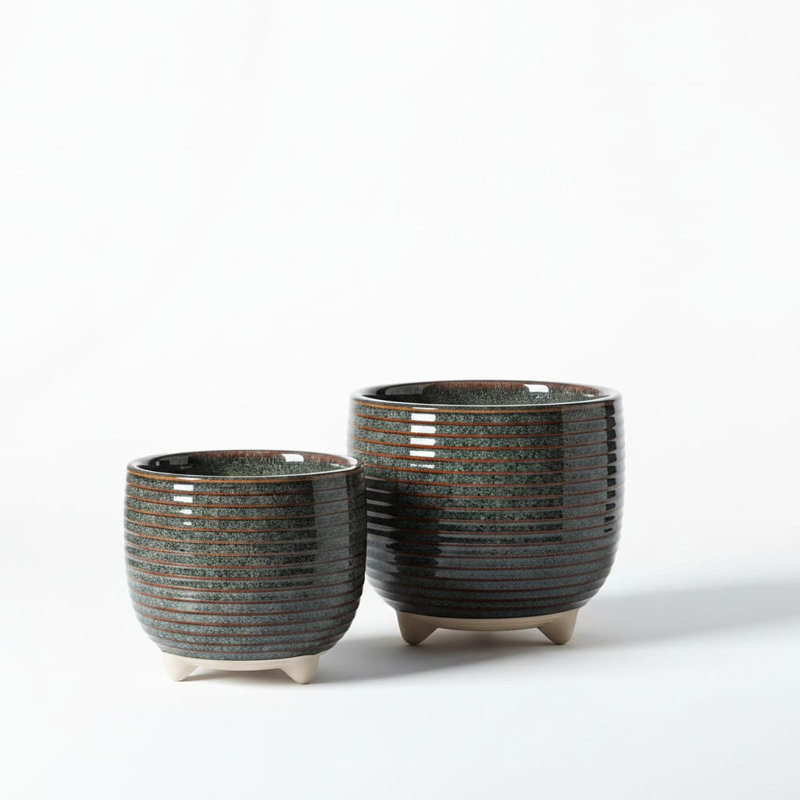 Ceramic Pot Planter, Grey
