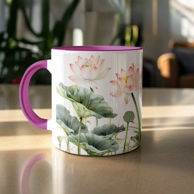 Handmade Ceramic Porcelain Coffee Mug Teacup and Saucer