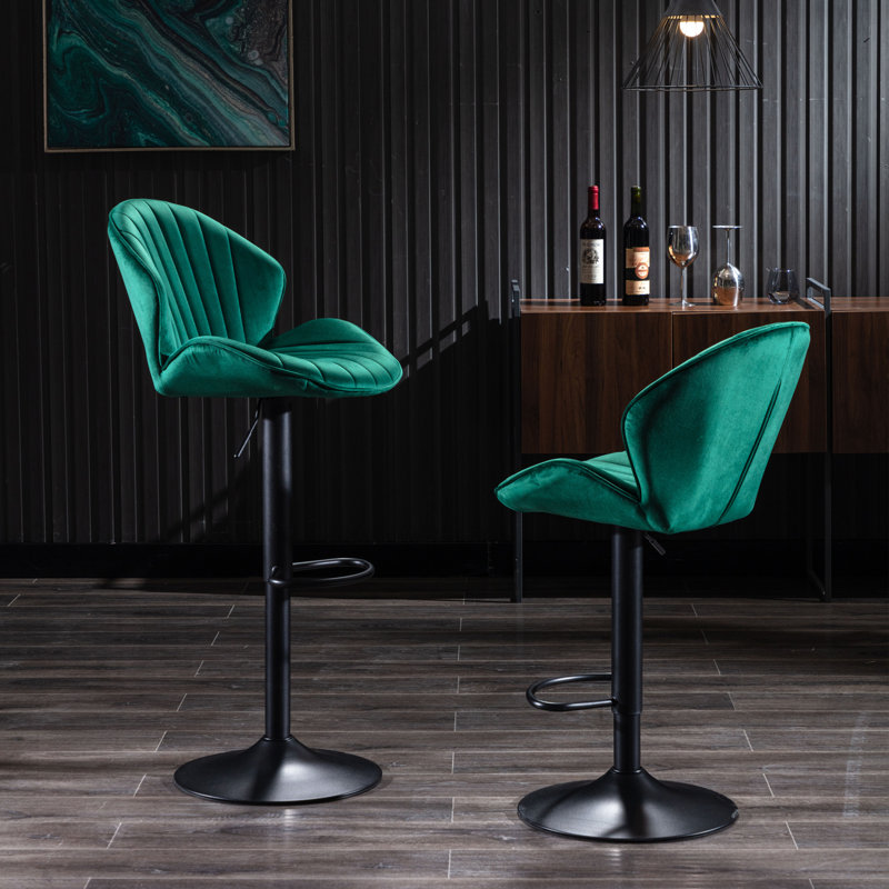 Tabourets de bar réglables avec dossier en tissu de conception moderne pour la cuisine et le pub