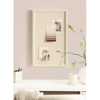 Makenna Beaded Rectangle Linen Fabric Pinboard