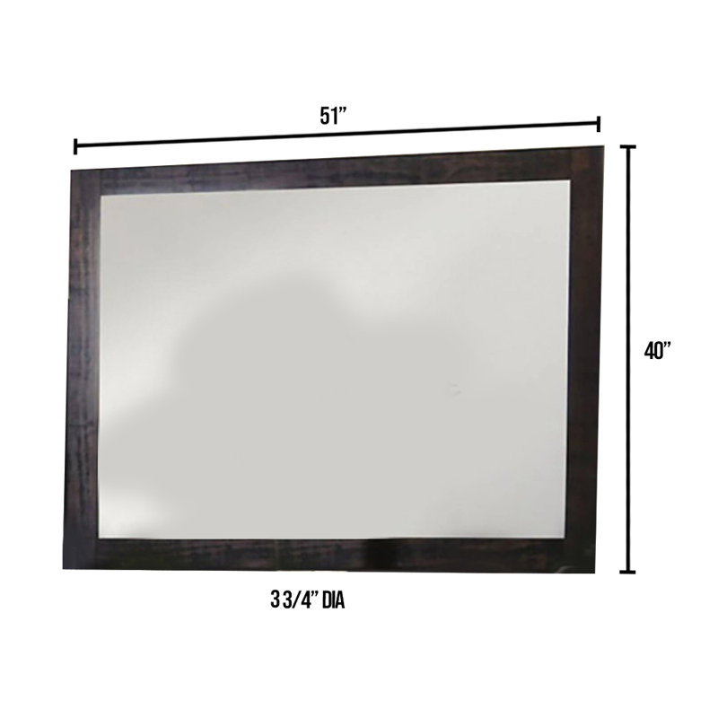 Miroir de commode brenna rustique