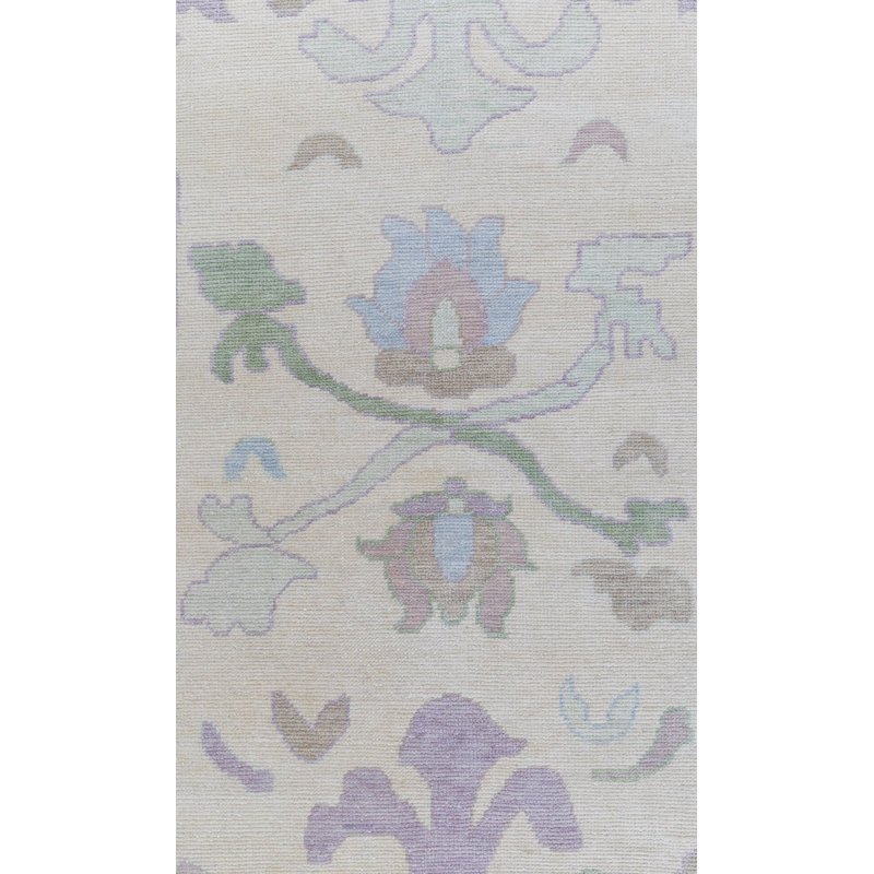 Alice Hand Knotted Wool Oriental Area Rug, Rectangle 8' x 10'