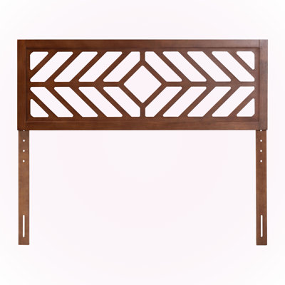 Premala Adjustable Height Wood Headboard in Geometric Cutout Design by Wrought Studio