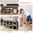 Arney 10 Pair Shoe Storage Bench with Adjustable Shelves-803090389