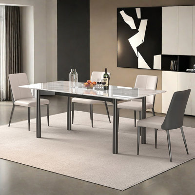 Light Microlite Rectangular Dining Table Sets