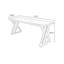 Bureau rectangulaire en bois massif brun noisette-540541497