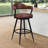 Adelita Modern Swivel Counter or Bar Height Bar Stool with Arms in Faux Leather, and Metal Frame-1365688771-1365688783-1365688780