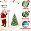 Arbre de Noël 6 pi avec 66 pommes de pin - 988 pointes, branches mixtes en PVC et aiguilles dures, structure à charnières pour une installation facile, support en métal robuste - arbre de Noël réaliste-1179104609