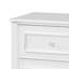 Table de chevet Calpan, 2 tiroirs, structure moderne en bois massif blanc, 27 pouces