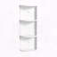 12-inch Wall-Mounted Bathroom Storage Rack with Unique Three-Tier Design, Glossy White
