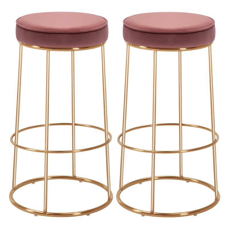 Tabouret de bar 28 po Wilhite, Rose