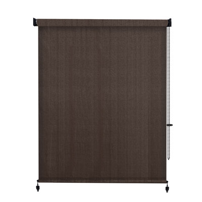 Semi-Sheer Outdoor Roller Shade with Pull Cord Roll Up Blind