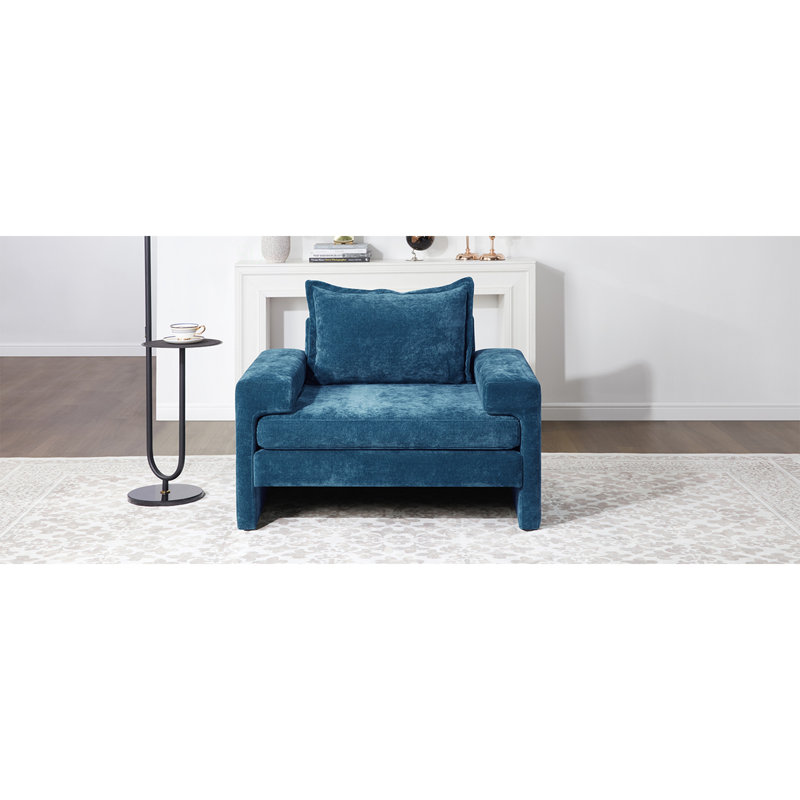 Fauteuil d'appoint 40,9 po Chenille, Bleu