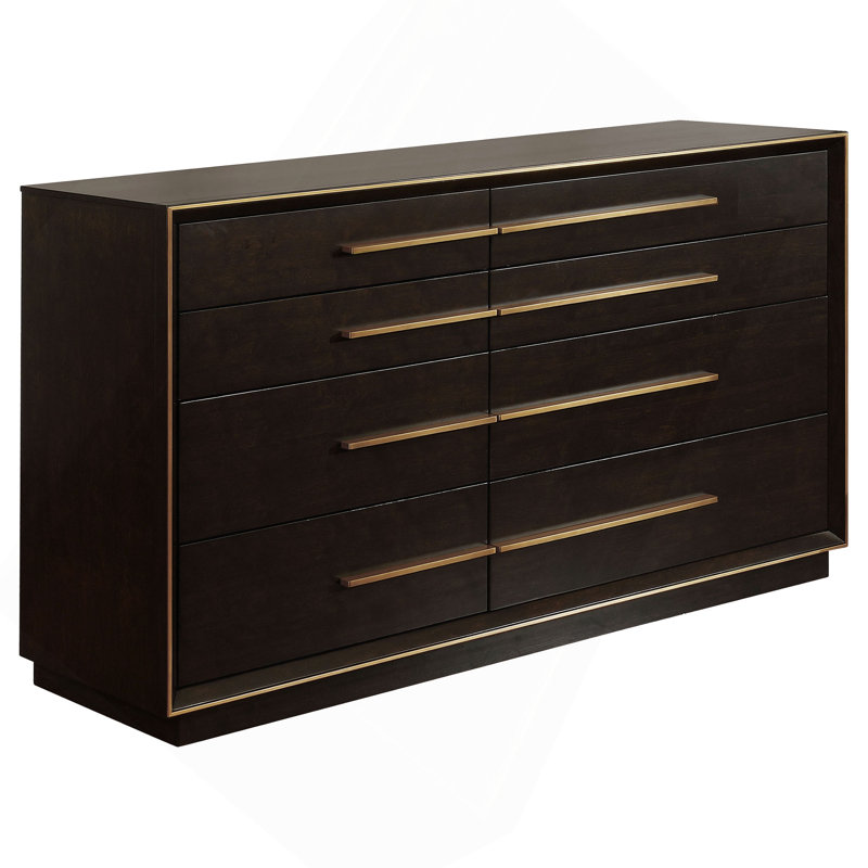 Commode 8 tiroirs, Noir