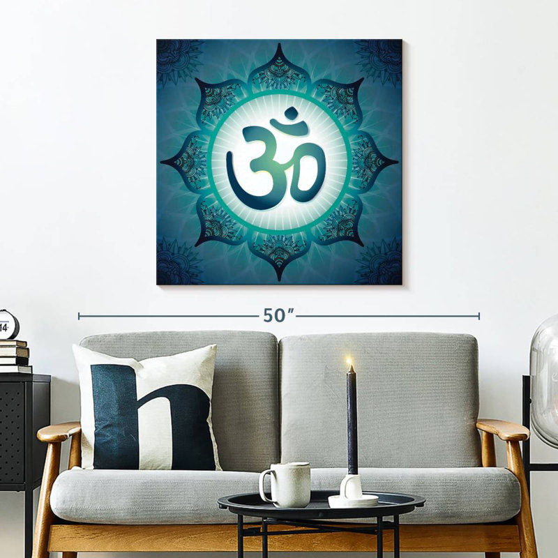 Symbole du javetta Lotus Mandala Om, H 30 po x l 30 po