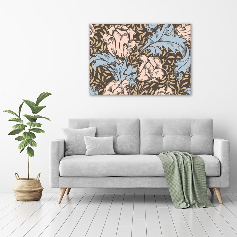 Floral Pattern - Print, Glass