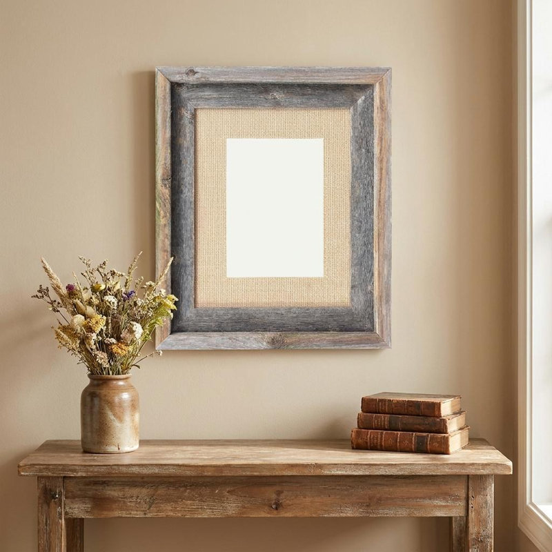 Cadre photo Parley, 11 po x 14 po, Toile de jute rustique