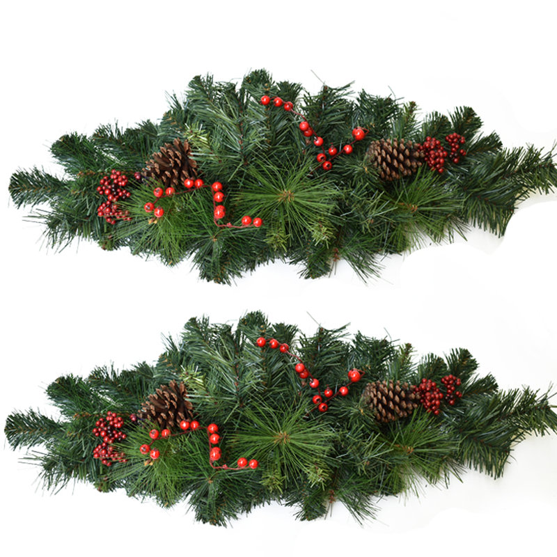 Faux Pine and Berry Christmas Swag