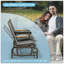 Banc oscillant d'extérieur pour 2 personnes, causeuse de balançoire de patio avec filet respirant, table, structure en acier pour le jardin, la cour arrière, le porche
