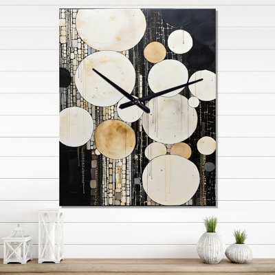 Horloge murale Monochromatique Fusion II - Collages abstraits