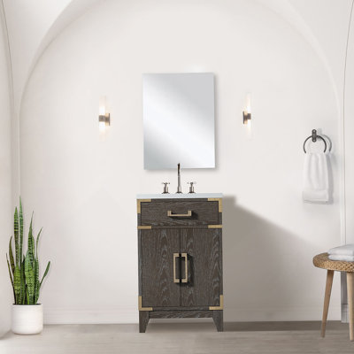 Single Bath Vanity 20 In. W X 18 In. D, Acrylic Countertop And 18 In. Mirror
