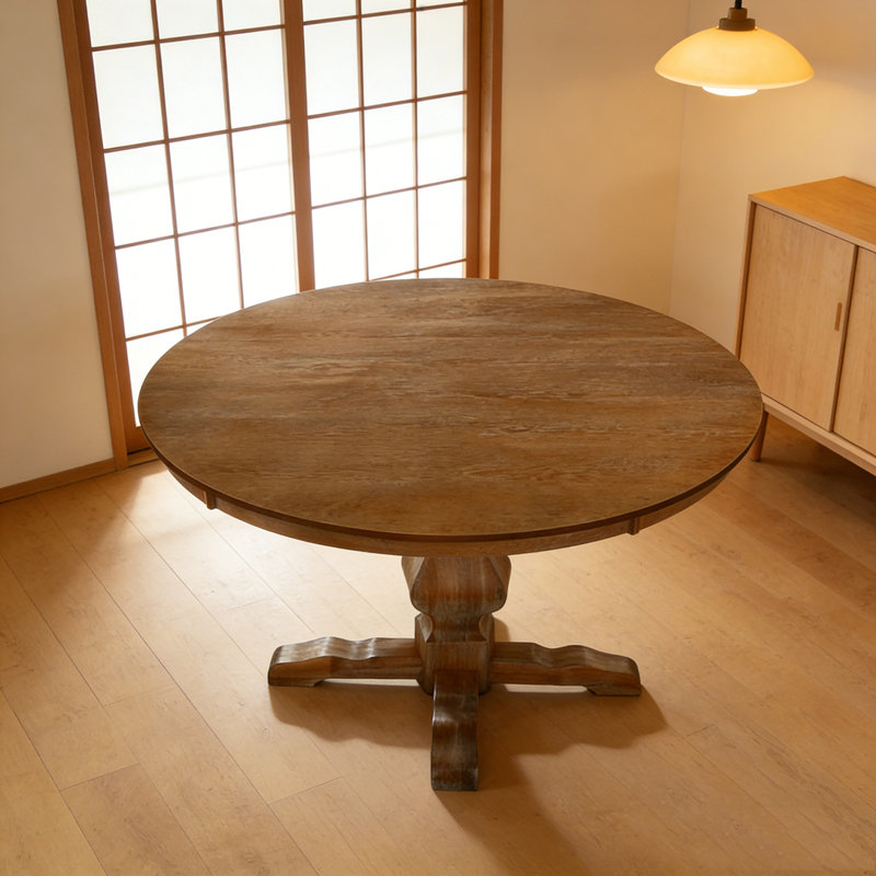 Table à manger ronde, Naturel