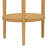 Round Decorative Side Table With Rattan Storage Shelf, Light Brown