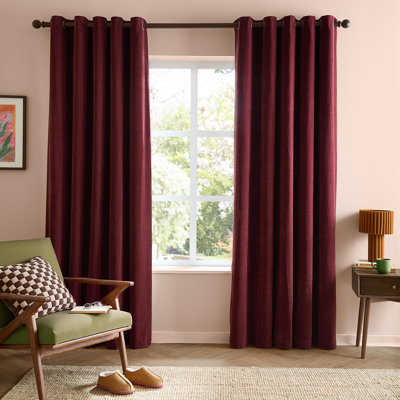 Soft Chenille Blackout Curtain Panel Pair