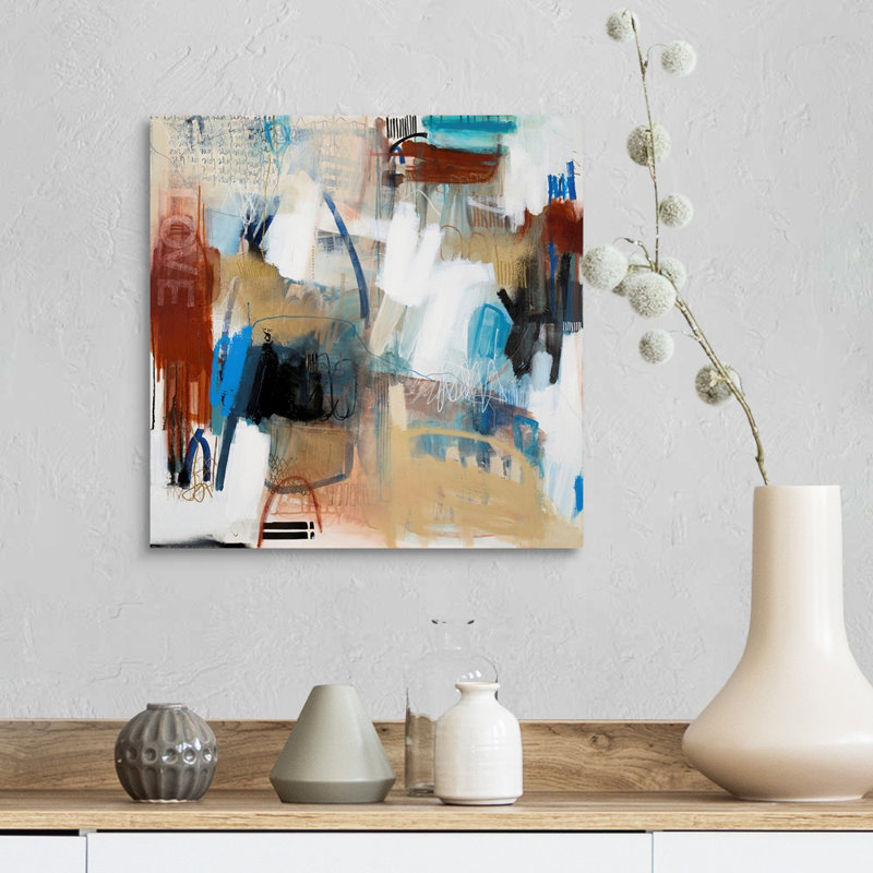 Reproduction d’art sur toile, "I « Love » par B. Robert, Toile tendue, H 16 po x l 16 po x P 1,25 po