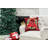 Cardinal Plaid Wreath Tufted Throw Pillow