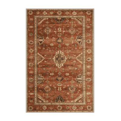 Tapis brun turc lavable à la machine