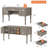 56" Spacious Vanity Desk With 5 Drawers, Charging Station, Rear Cabinet, Open Shelf, Wash Gray, No Mirror-1614987089