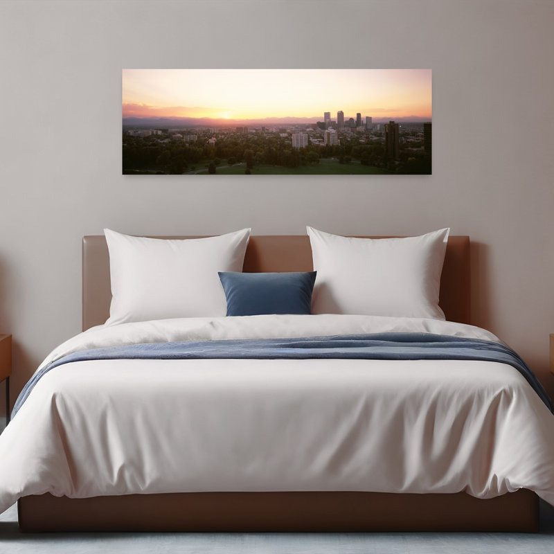 Art mural contemporain Denver Co, H 16 po x l 48 po