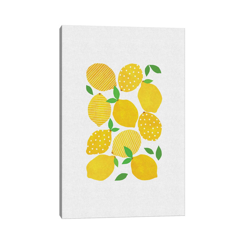 Lemon Crowd by Orara Studio - Wrapped Canvas Print, 20.32 cm H x 30.48 cm W