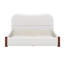 Lit plateforme tapissier avec tête de lit courbée, cadre de lit plateforme en bois moderne-157908000-157908001