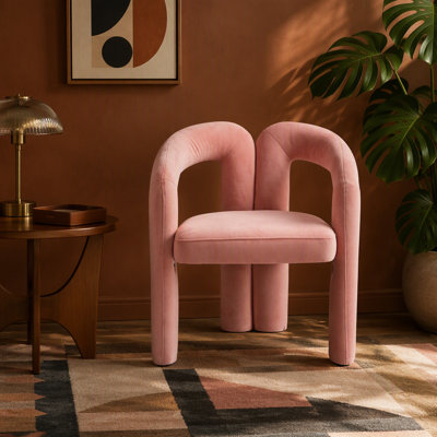 Ensemble confortable de chaises d'appoint rembourrées en velours pour divers espaces