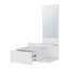 Meuble-lavabo mural peu encombrant avec miroir intégré pour un décor de salle de bain élégant et fonctionnel