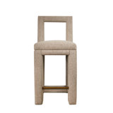 Kimoree Upholstered Counter Stool with Solid Wood Frame