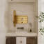 Armoire à pharmacie ronde en métal à montage en surface de 80 cm (31,5 pouces) avec miroir et étagères réglables pour salle de bain-88812166