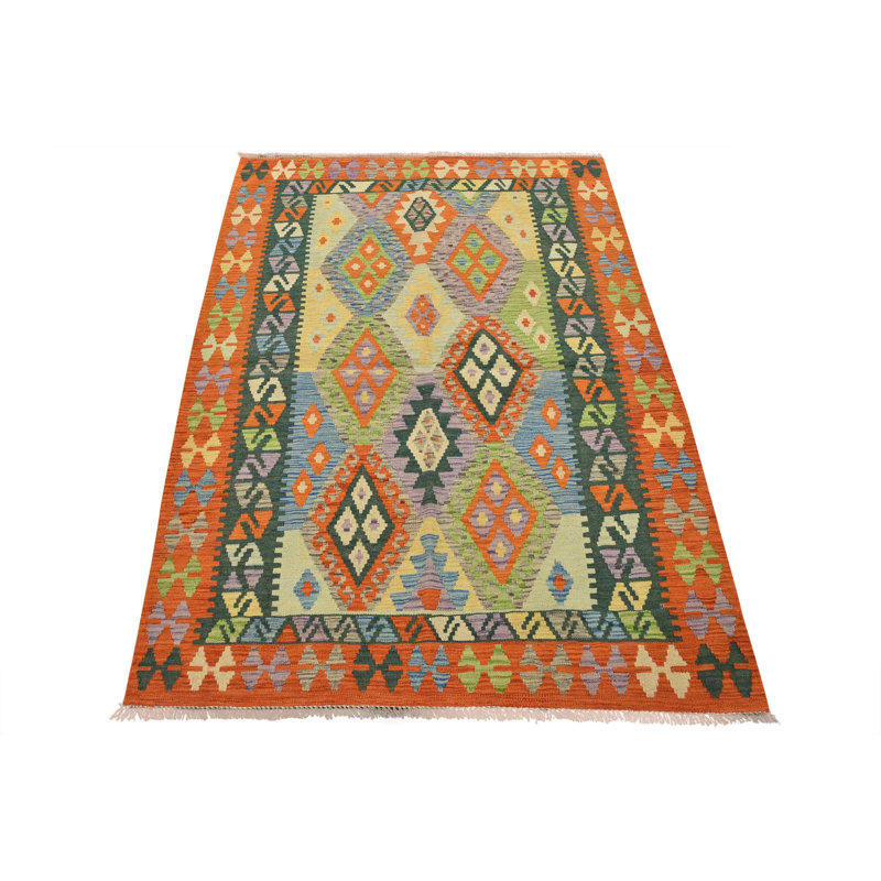 Robertina One-of-a-Kind 4'3" X 5'11" New Age Wool Area Rug in Multicolor