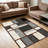 Gray and Beige Geometric Blocks carpet-easy to clean, machine-washable, soft and comfortable; suitable for door mats, kitchens, living rooms, bedrooms, corridors, and laundry areas. Easy to clean, durable carpet for home decoration.-128973716