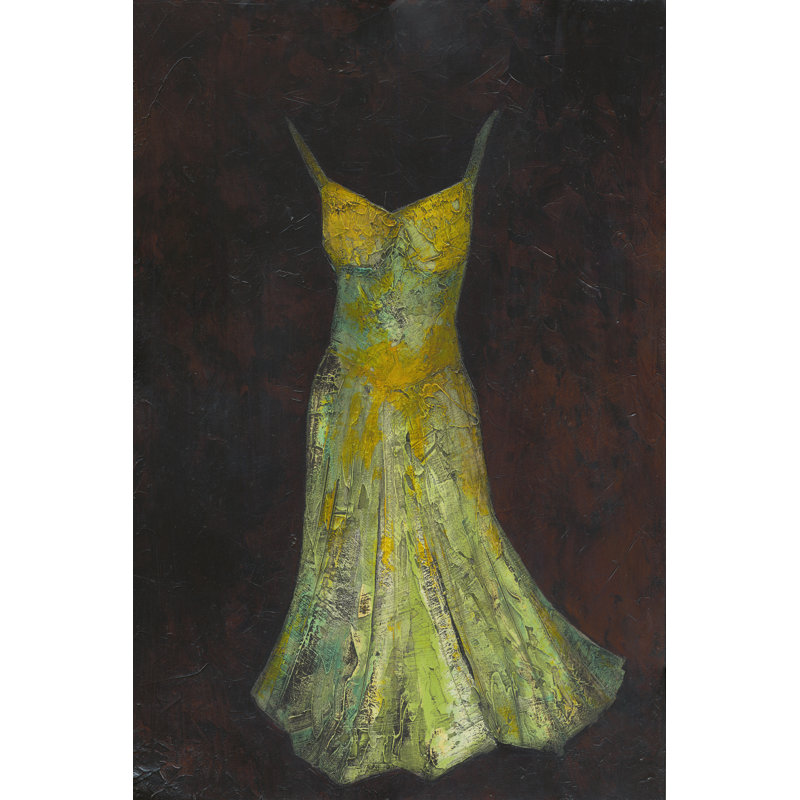 Dancing Dress I - Wrapped Canvas Painting, 46cm H x 30cm W