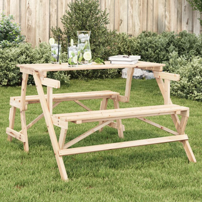 4 - Person Rectangular Solid Wood Patio Dining Set
