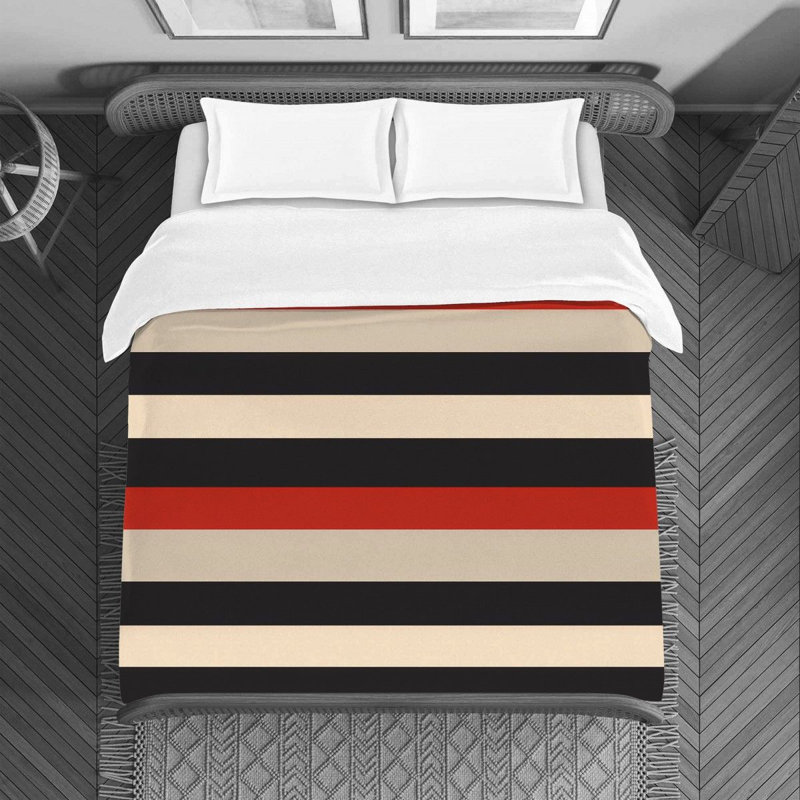 Polyester Striped Duvet Cover, Twin Duvet Cover