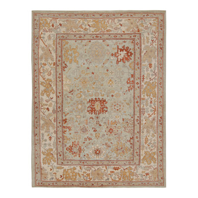Oushak Hand Knotted Floral Area Rug